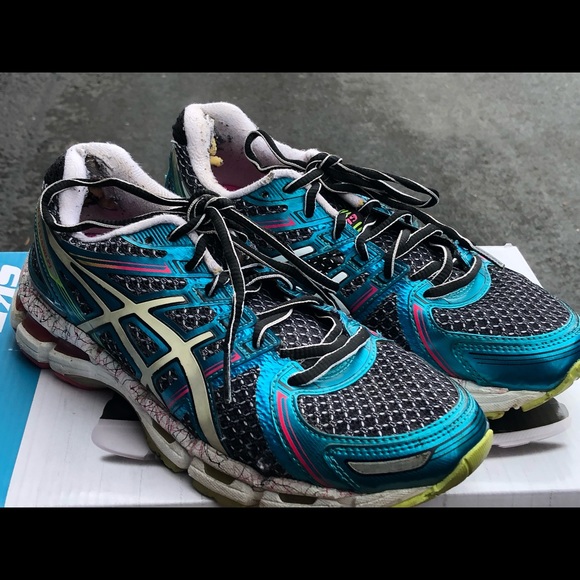 ASICS gel kayano 19 Women's Blue/Black Running Sneakers Size 7.5 - Picture 3 of 12